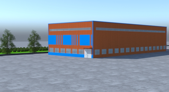 Riverside factory building design